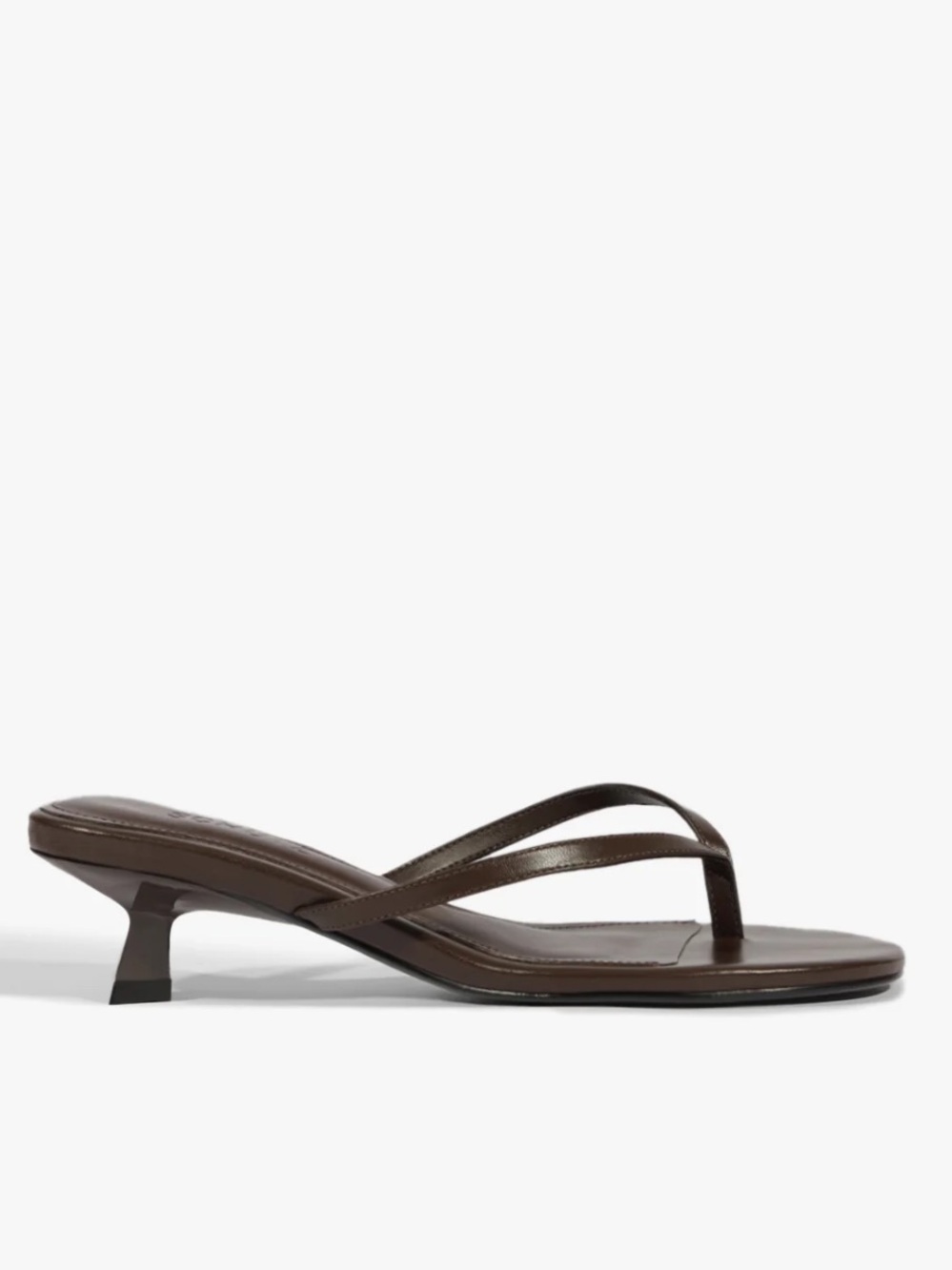 Schutz Carolyn Leather Kitten Heel in Dark Brown Size 7.5